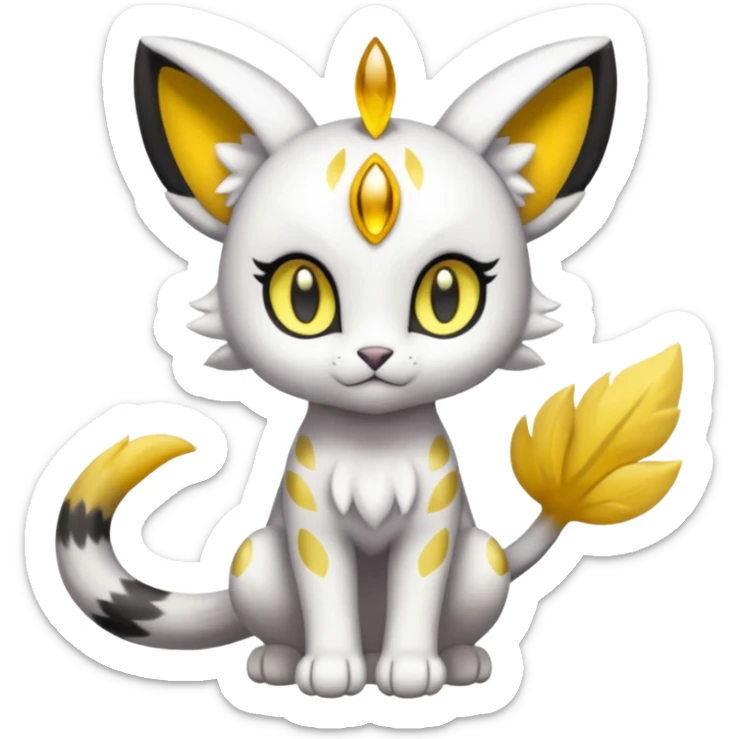 Meloetta-Gatomon-Liepard-Pokémon-Digimon-Fakémon-fusion-hybrid-creature sticker