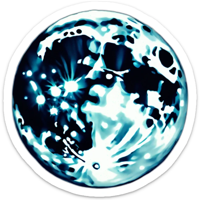 The full Moon sticker