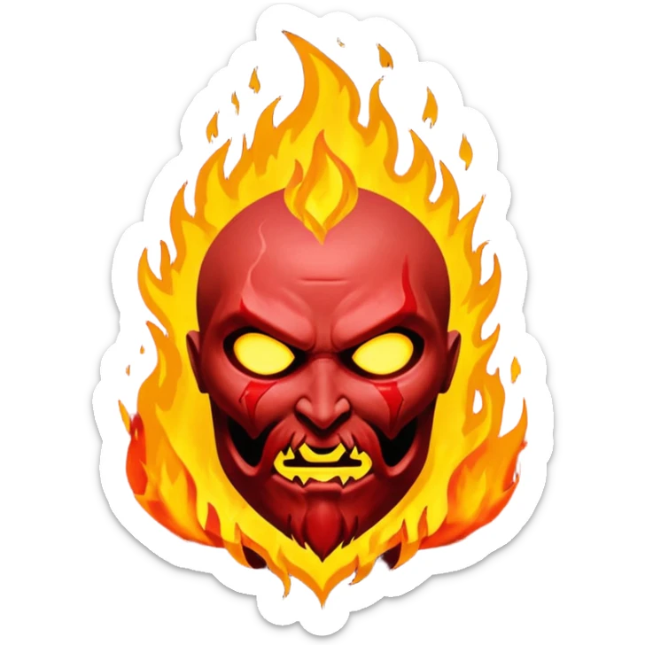 Blood of chaos in god of war with burn fire sticker