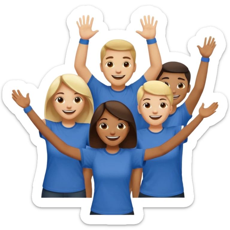 Group of people wearing tshirts that say club sticker