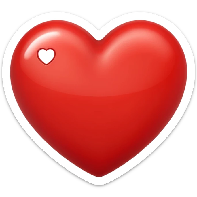 Create a heart (love) reaction emoji for a new social media app sticker