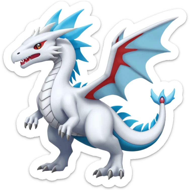 Inteleon-Amaura-Salamence-Reshiram-Pokémon-fusion (full body) sticker