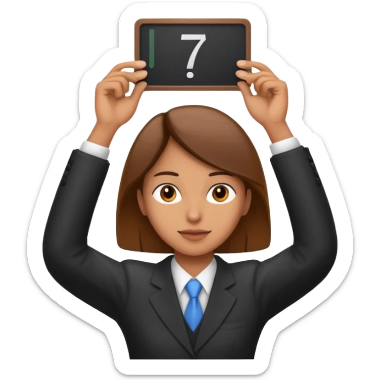 a jury member raising a score card above their head, simple, no text on card sticker