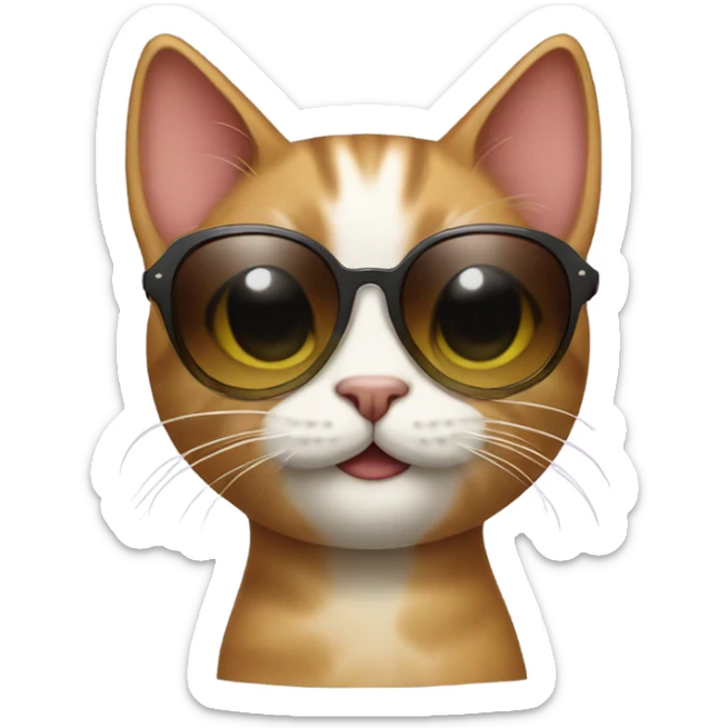 Cat with sunglasses sticker