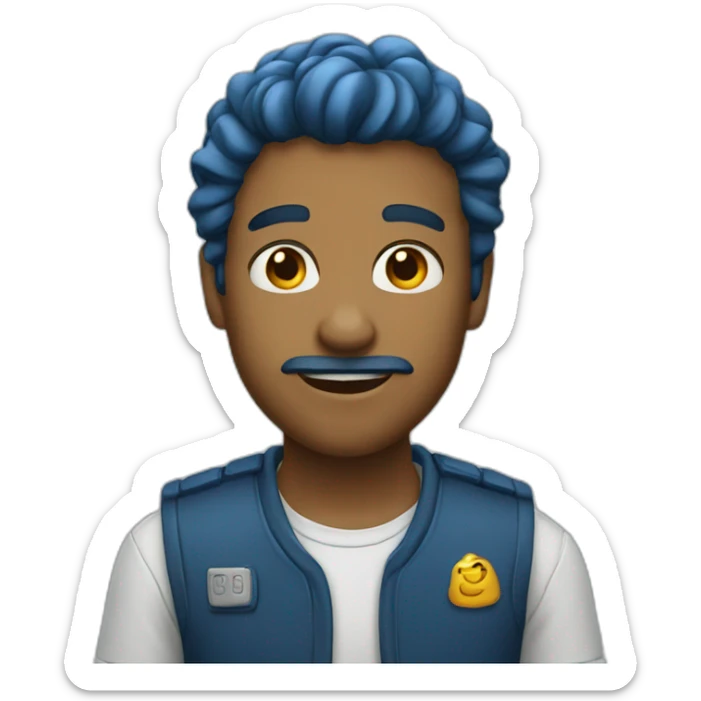 Personnage bleu sticker