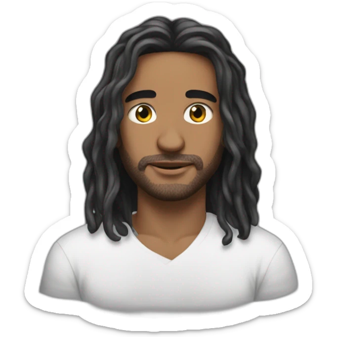 N.O.S from pnl Algerian French rapper with long hair sticker