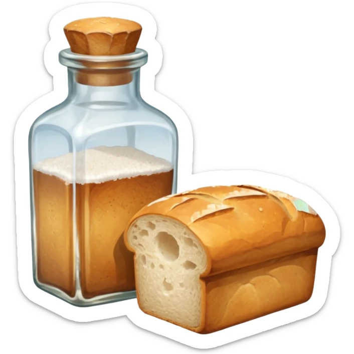  a one victorian bottle of salt and a loaf of bread sticker