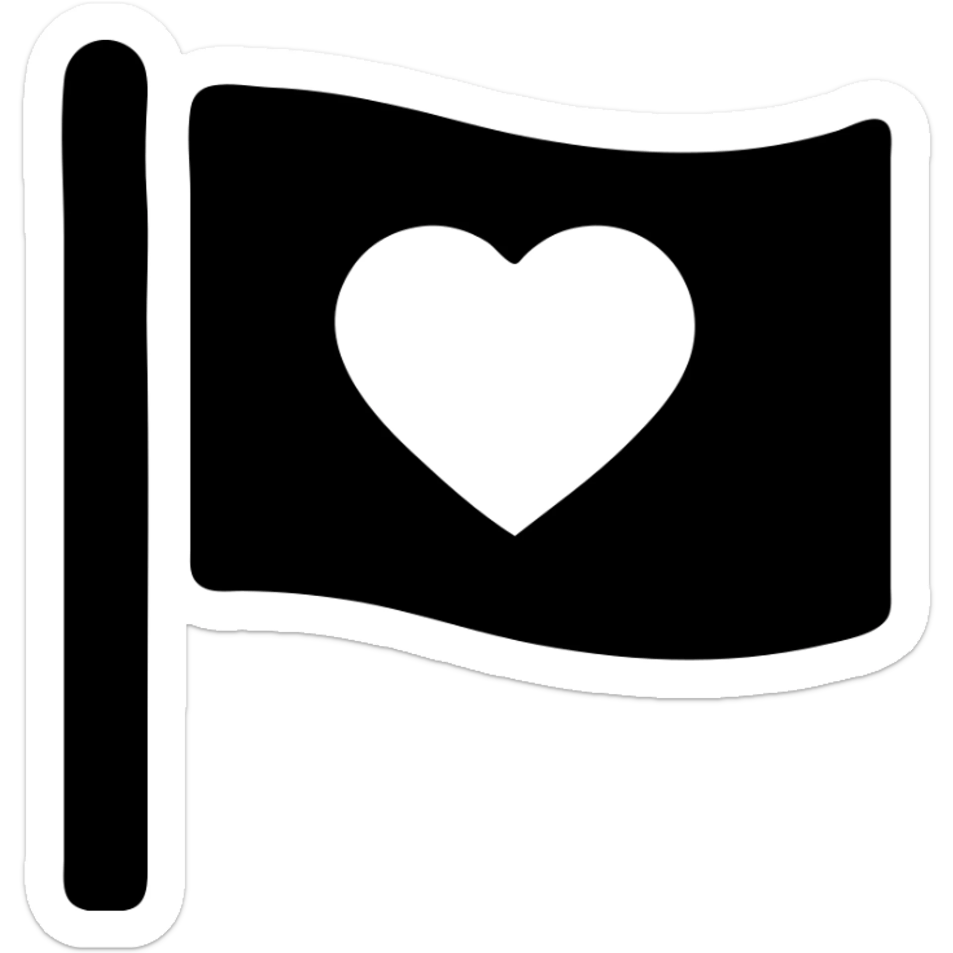 Belarus flag with heart sticker