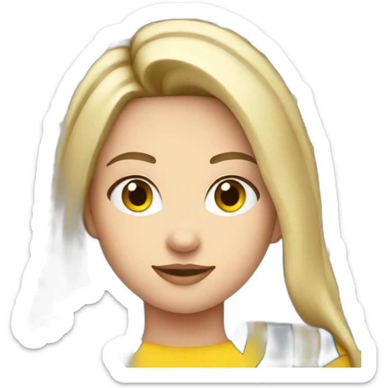 White Girl wearing Michigan football shirt sticker