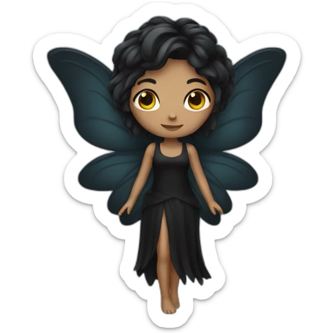 fairy in black clothes sticker