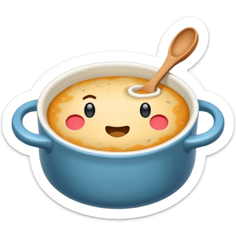 Hazme un pan de sopa l pero que la sopa esté adentro de el pan que sea como un cuenco sticker