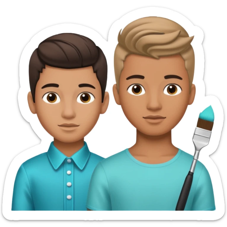 Quinceañera makeover of the boy and before after picture about the boy getting a new look for his Quinceañera sticker