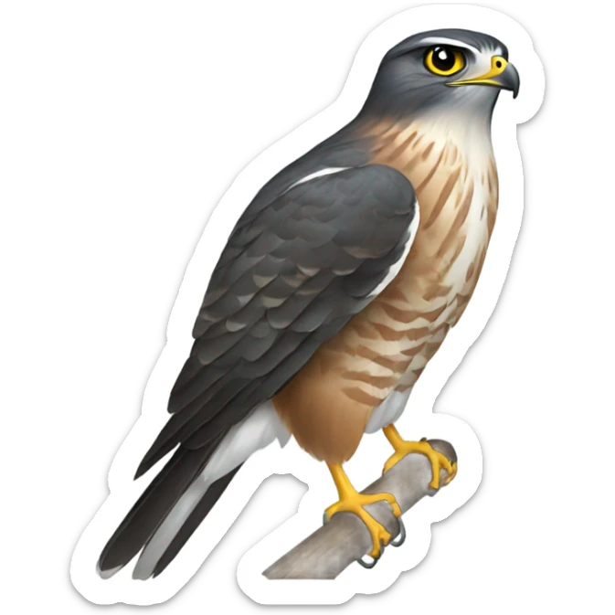 Sharp shinned hawk sticker