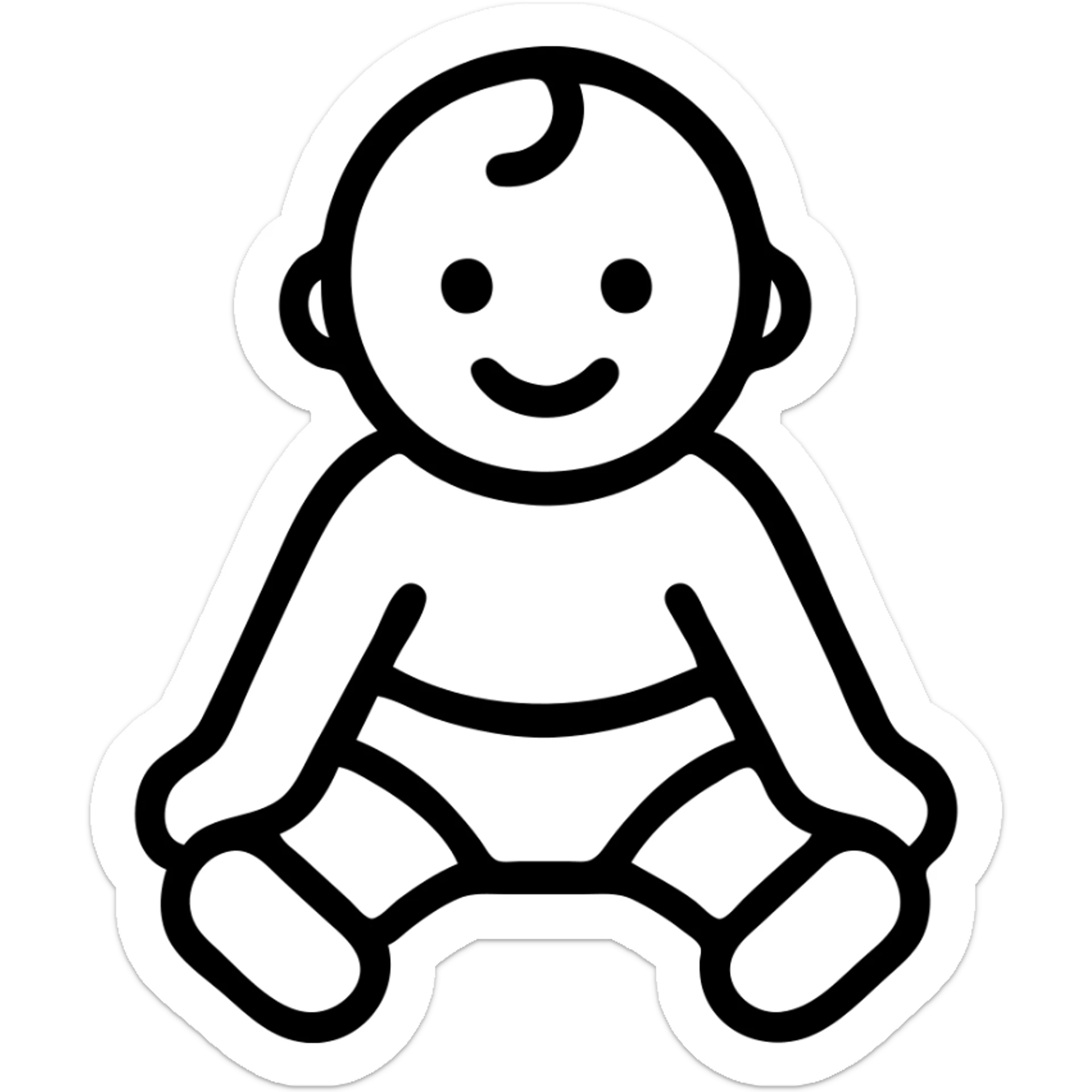 baby, modern icon style, simple and clear lines, minimal color, suitable for app or website use sticker