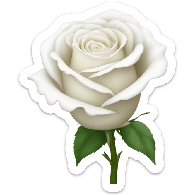 white rose sticker