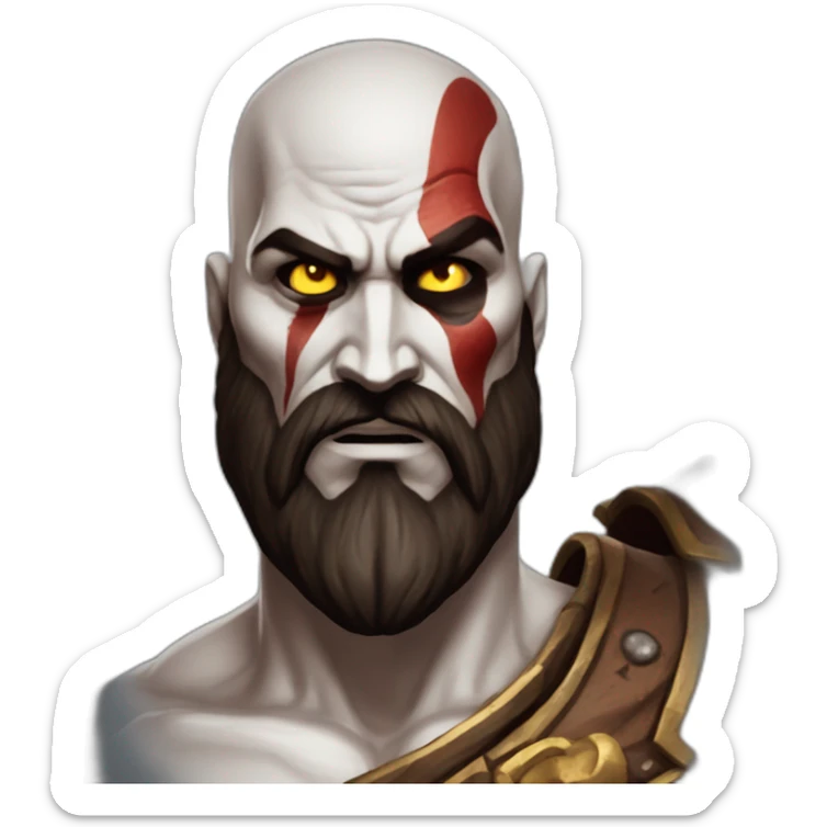 Kratos, the ghost of sparta from God Of War sticker