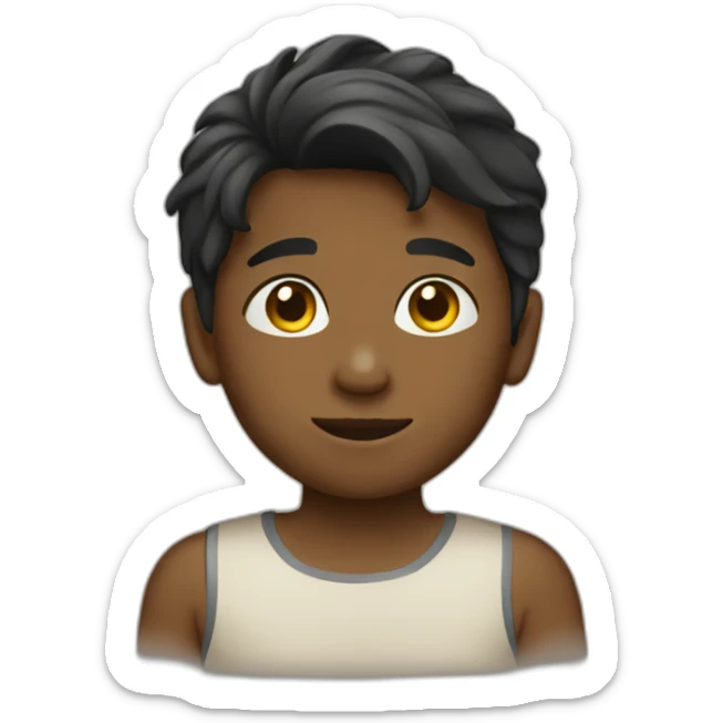 Boy wearing dress sticker