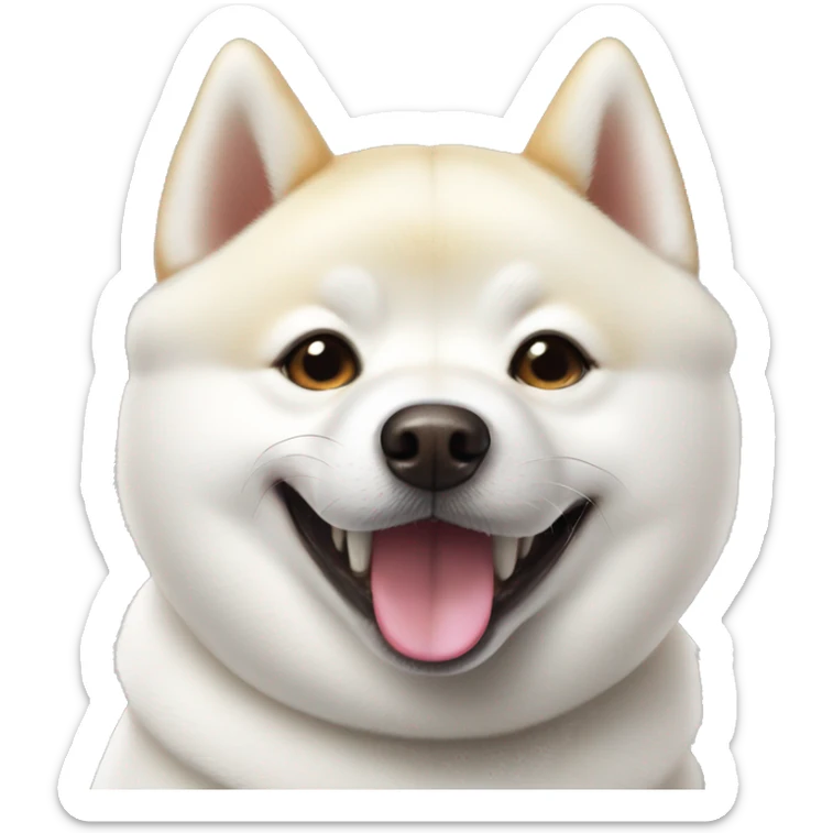 white Shiba inu face | face blowing a kiss | kiss sticker