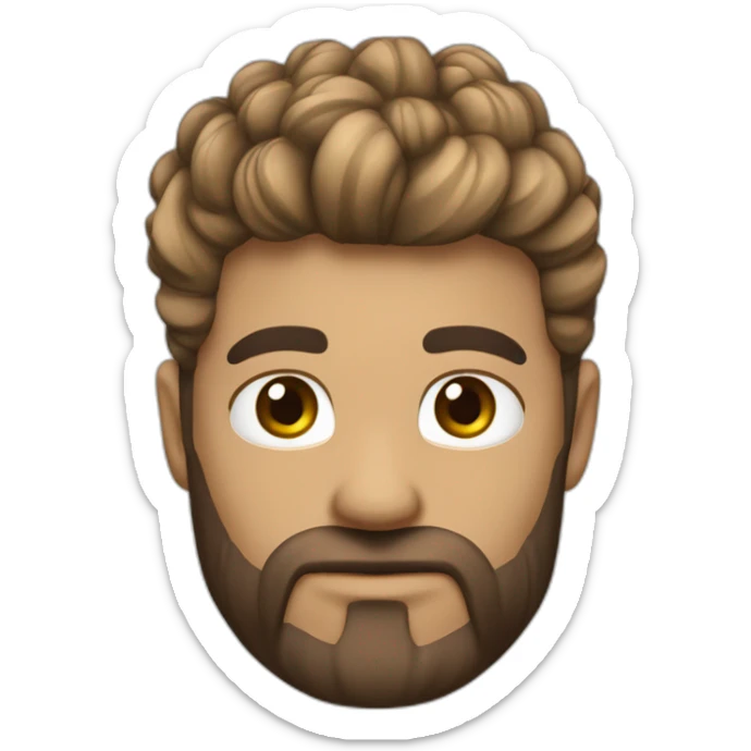  um garoto moreno de cabelo cacheado loiro com brincos na orelha  sticker