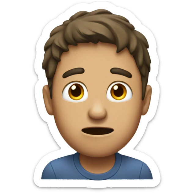 a person reluctant to do any change in his live , very upset sticker