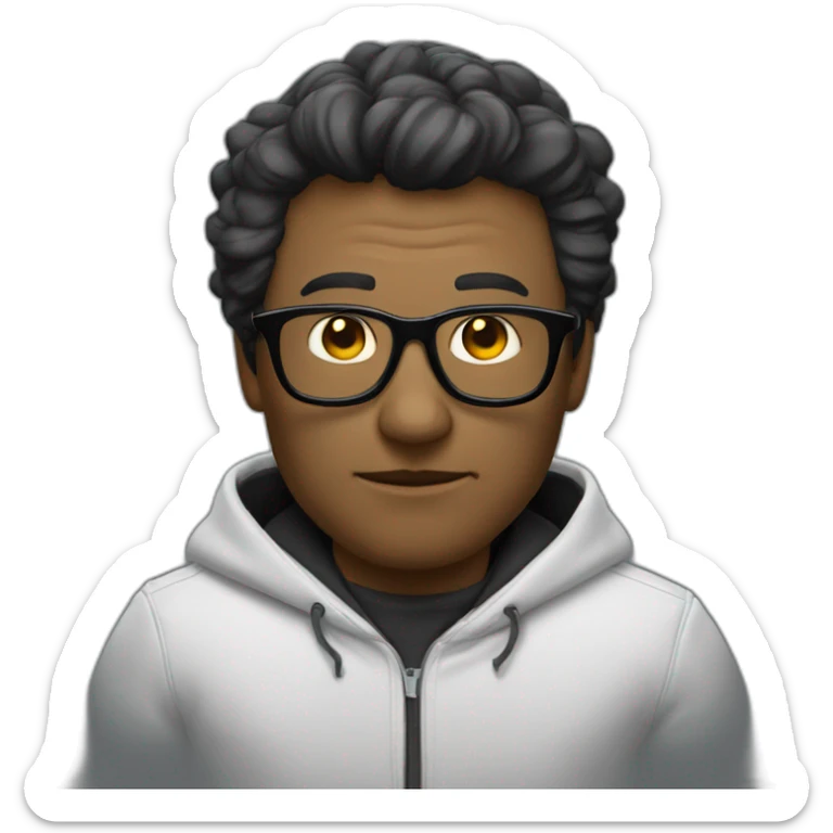 Un mec noir qui a des lunettes et qui est chauve sticker