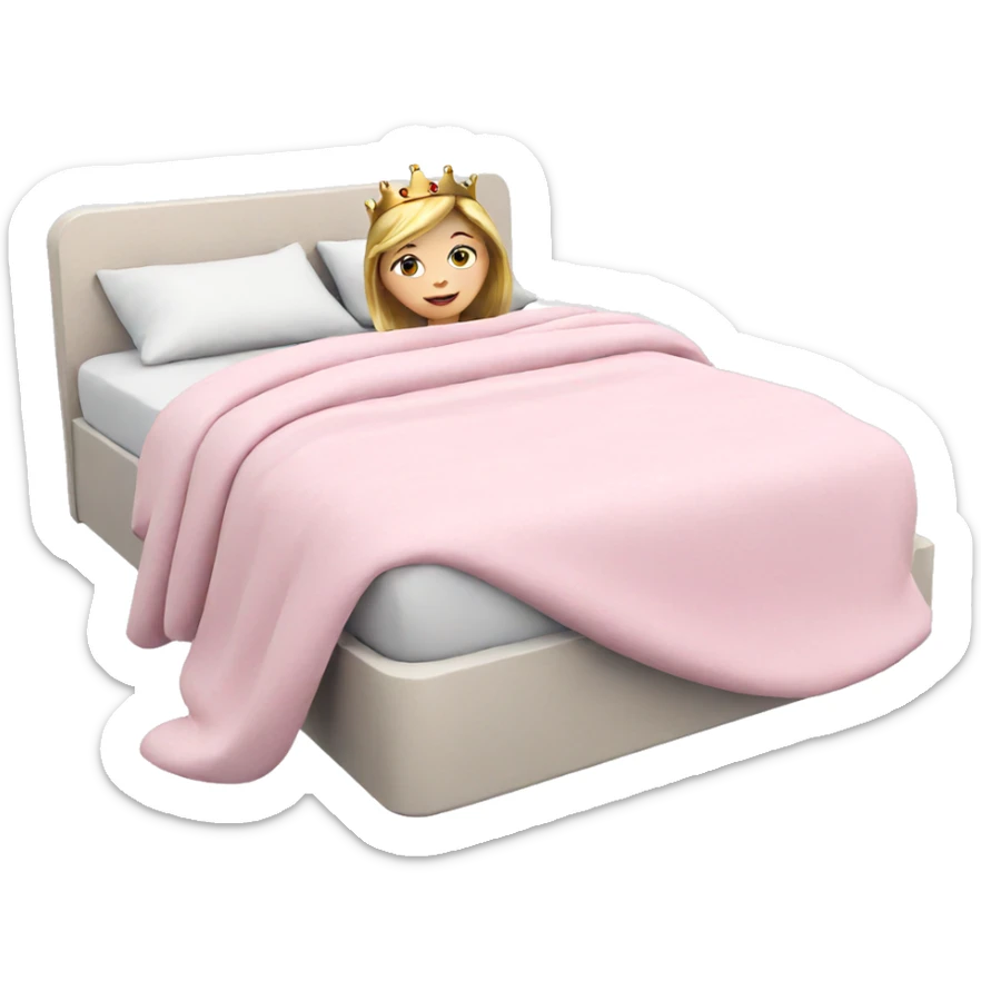 girl with crown smiling sticker