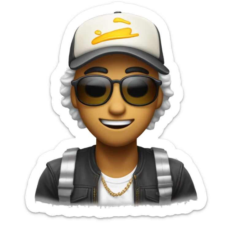 Creame un emojie persona con gorra dibujo w que se llame westcol sticker