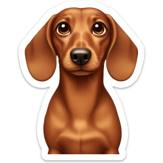 Brown Dachshund sticker