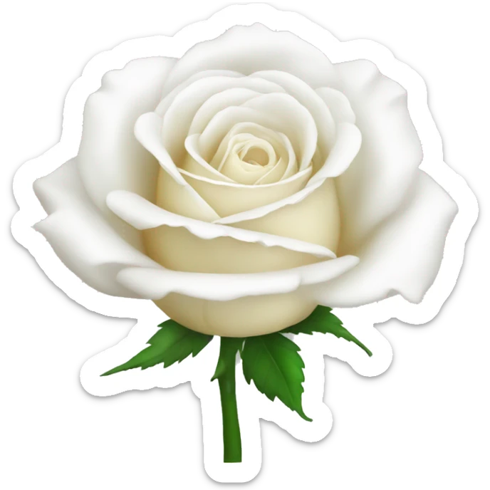 white rose  sticker