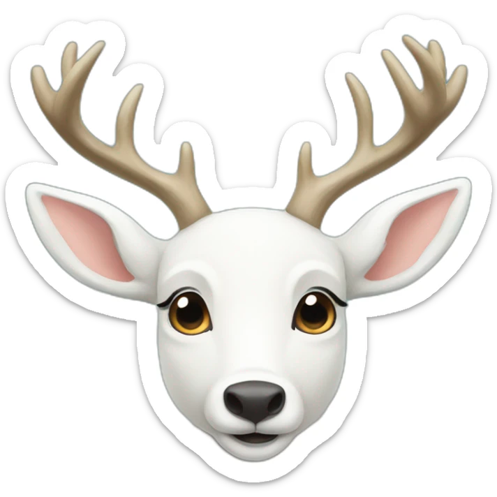 Photogenic white deer sticker