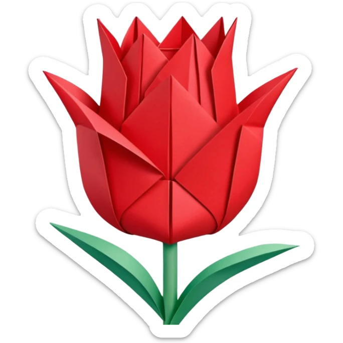 origami tulip sticker