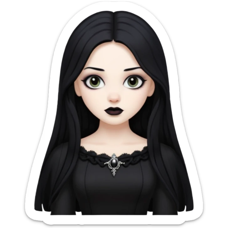 gothic woman sticker