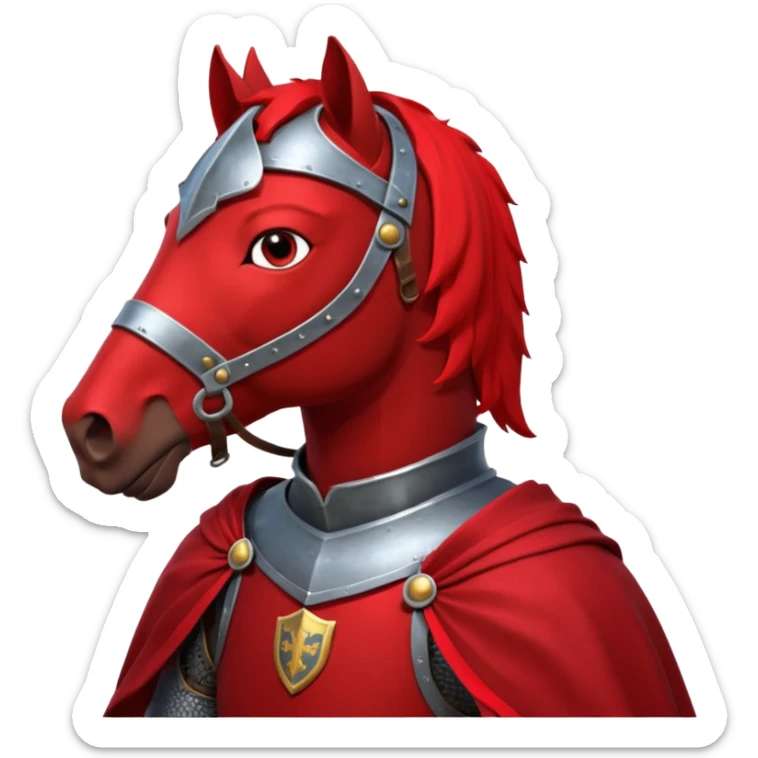 medieval horse rider knight portrait, head and shoulders only, armor collar, cloak, intense eyes, fantasy vibe, 3D cartoon, mobile game icon style, clean background, no text, no watermark
 sticker