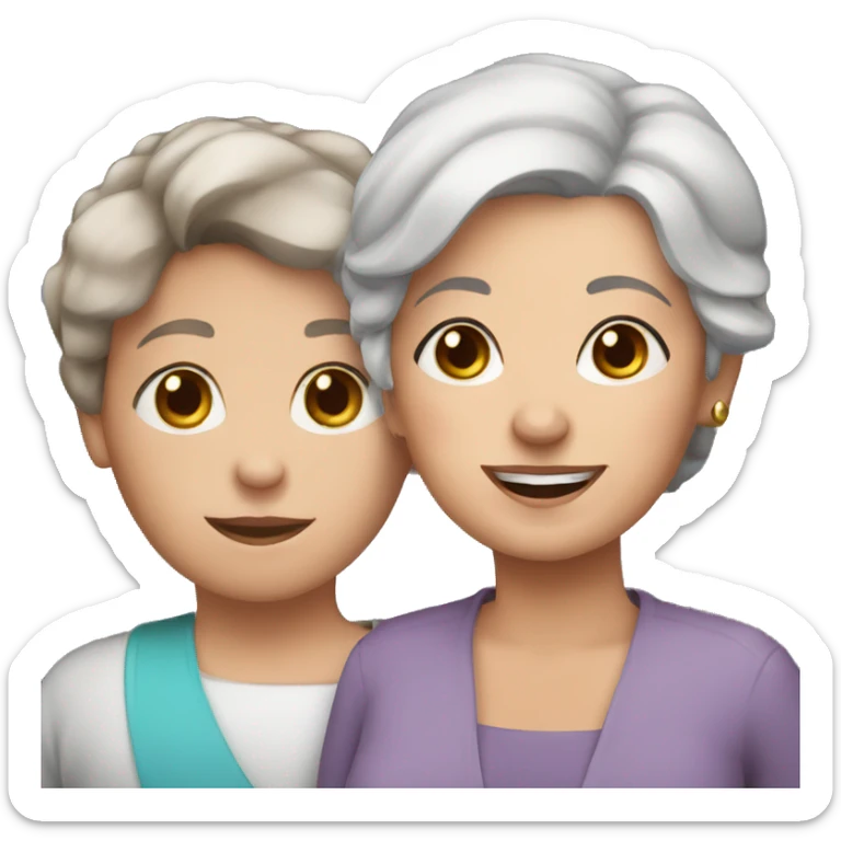 Older woman with short brown hair holds blue eyed bengal sticker