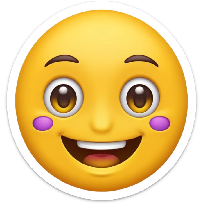 Twitch emoji, vibrant and colorful, cartoon style, happy face sticker