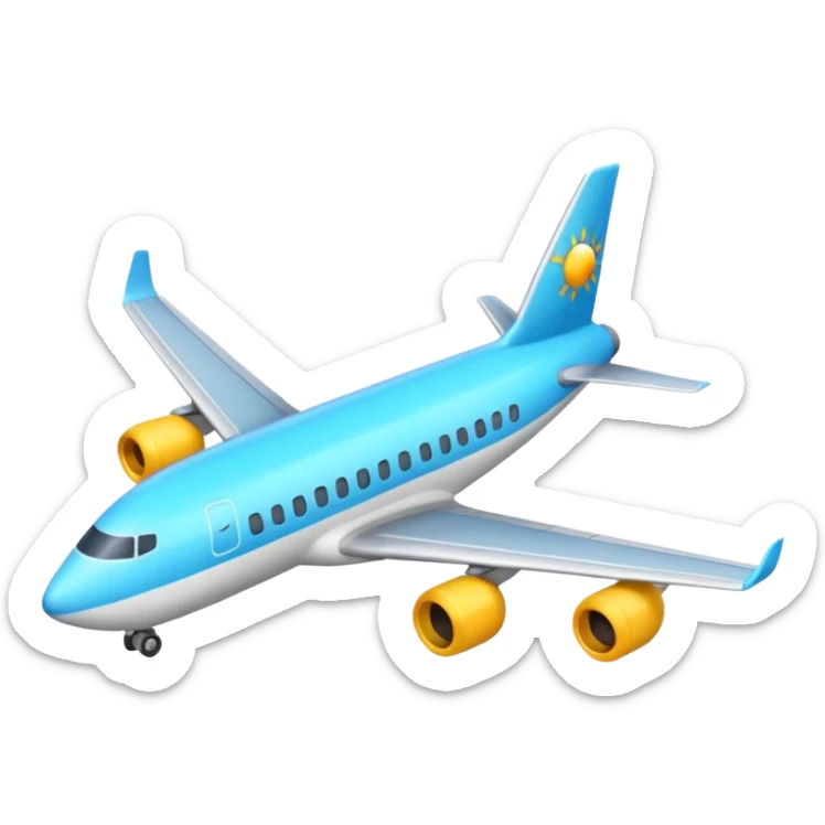 emoji de viaje, algo como un avion dandole la vuelta al mundo sticker