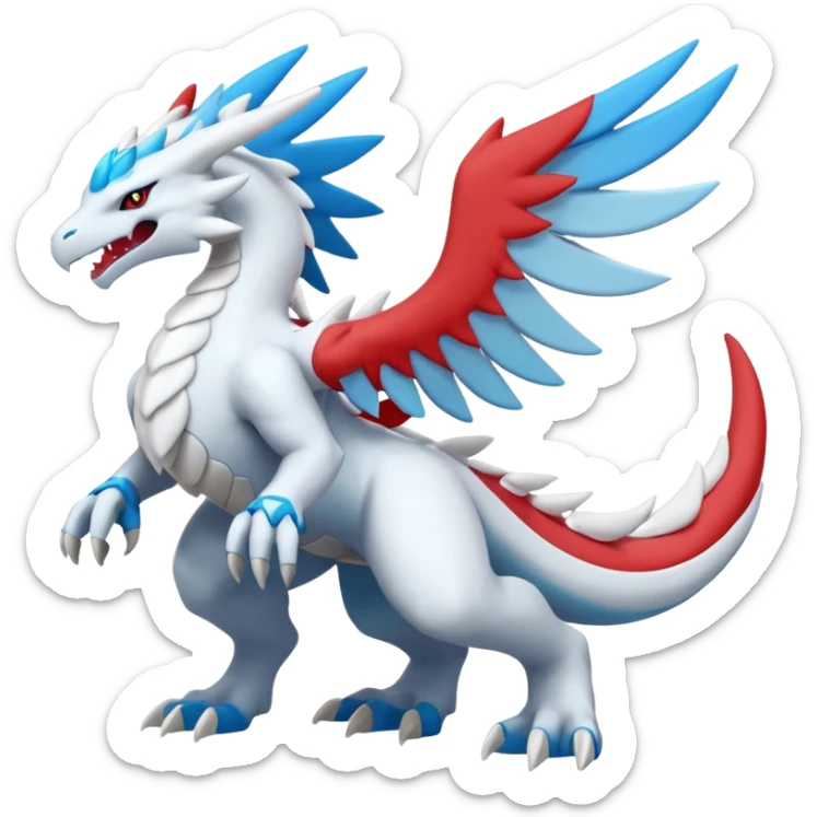 Inteleon-Amaura-Salamence-Reshiram-Zekrom-Pokémon-fusion (full body) sticker