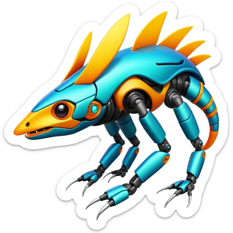  exotic tropical cyber-Sleuth-Sonic-Litten-Linoone-Noibat-Fakémon-Pokémon-Vernid-creature sticker
