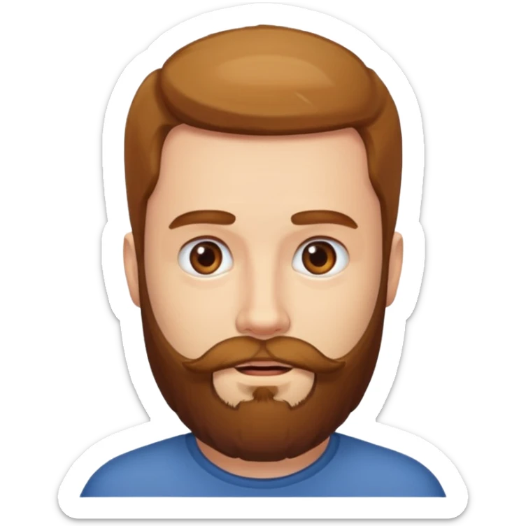Man with a beard sticker
