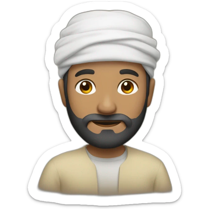 Un homme musulman qui fait la prière sticker