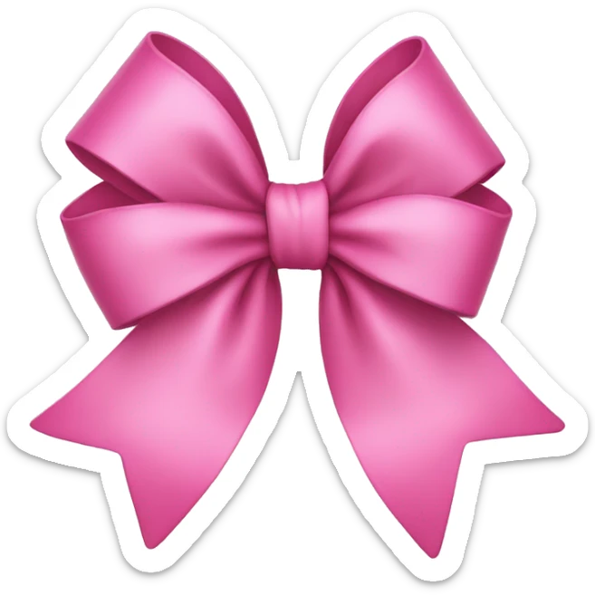 Pink bow sticker