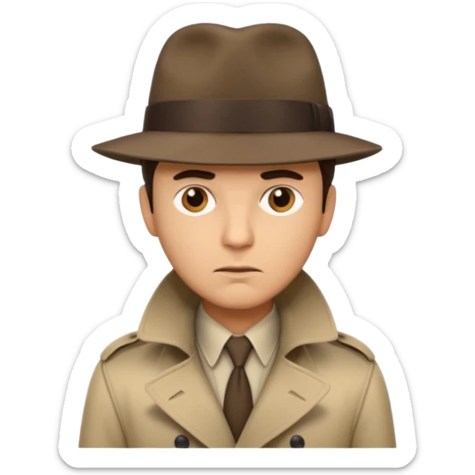 detective, latin sticker