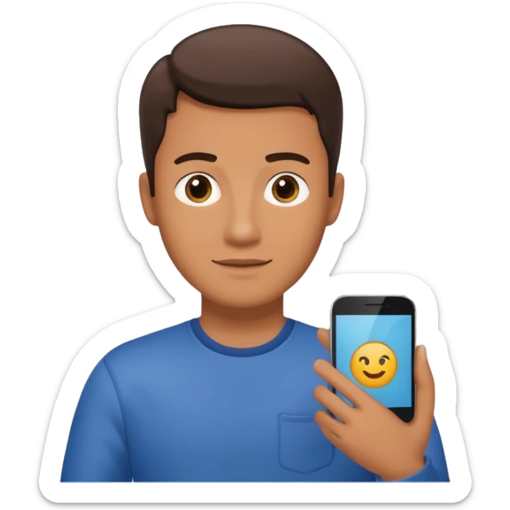 man with nbg app sticker