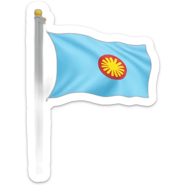 The flag of the country with light blue instead of reds  sticker