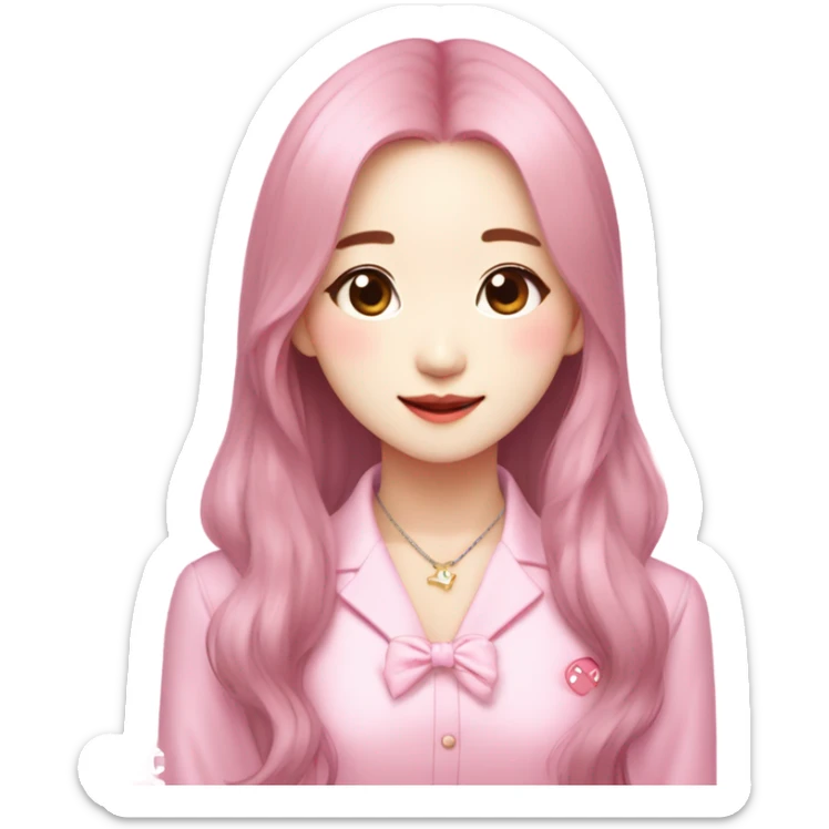 Jang wonyoung asian kpop cute girl pink coquette sticker