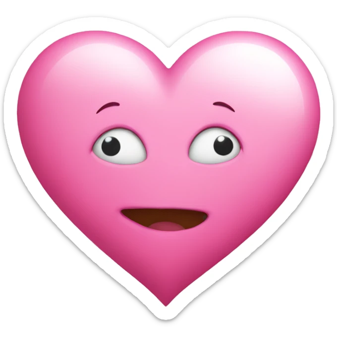 pink heart sticker