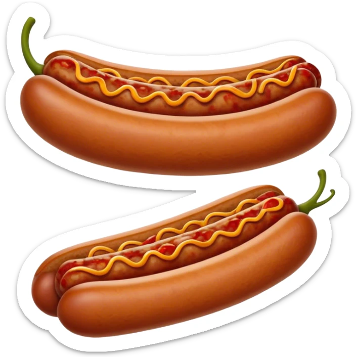 Chorizo Cinematic Realistic Chorizo Dish Emoji, depicted as a single, perfectly spiced sausage, rendered with rich textures and dynamic, appetizing lighting. sticker