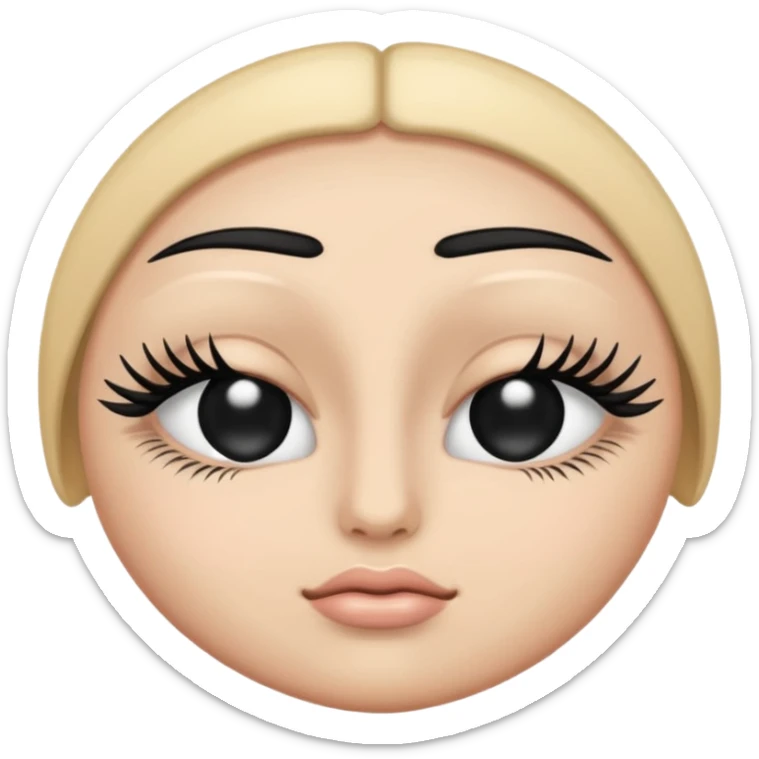 I want a version of the "single eye" generic unicode emoji but the eye is shut, eye lids down over the eye... not human face... like its just the eye ball, well you can see a bit of the eye lashes as well... I just want a version of this emoji where the eye is closed sticker