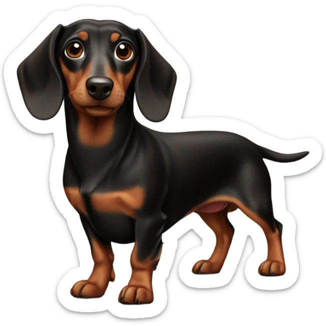 Dachshund Brown and black sticker