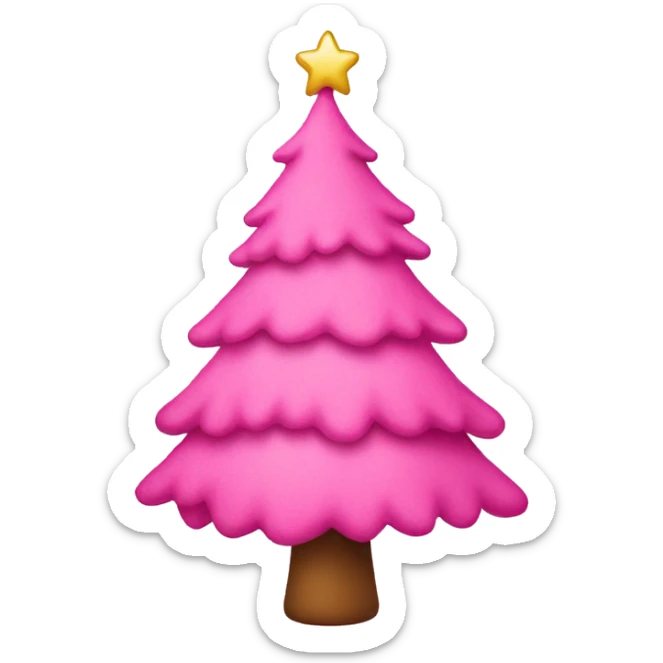 Pink Christmas tree  sticker